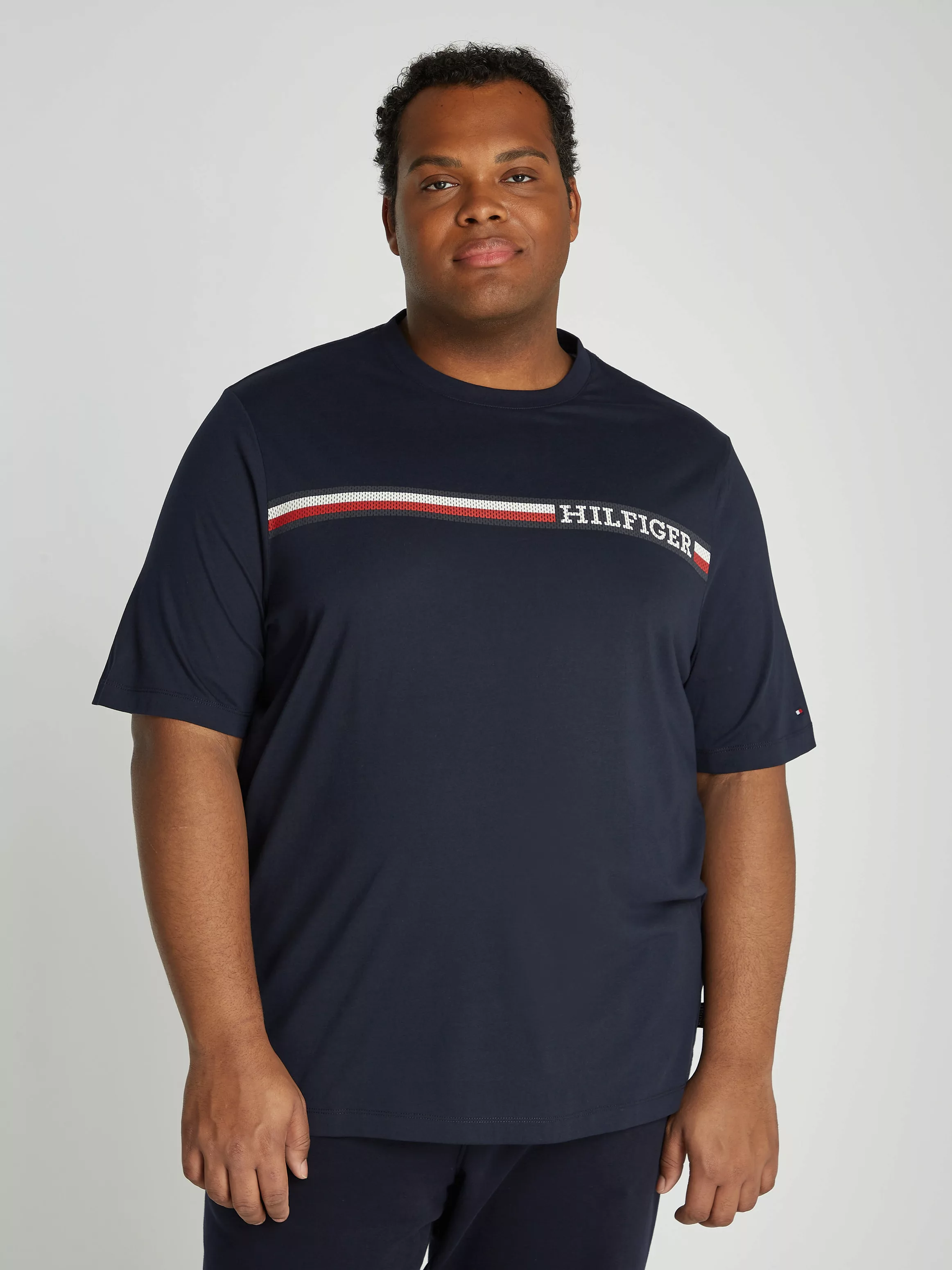 Tommy Hilfiger Big & Tall T-Shirt BT-CHEST STRIPE TEE-B Große Größen mit Lo günstig online kaufen