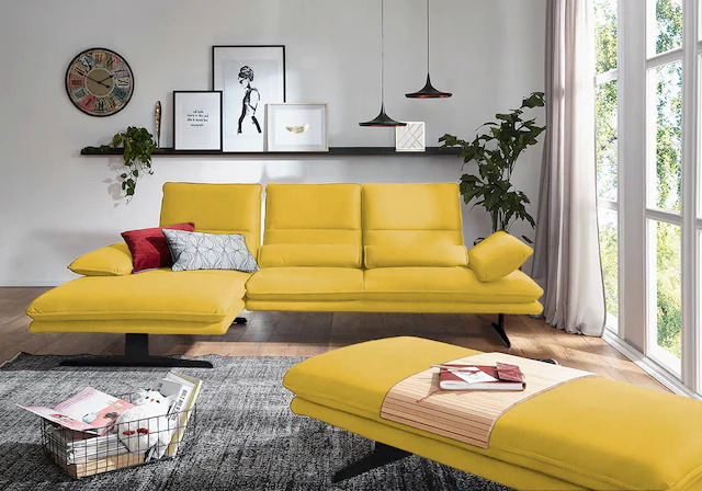 W.SCHILLIG Ecksofa "broadway, Designsofa mit tollem Sitzkomfort, L-Form", S günstig online kaufen