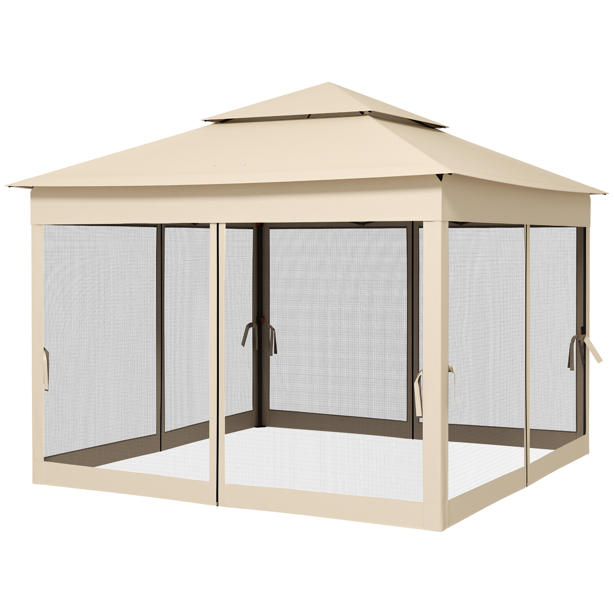 Outsunny Tonnelle de Jardin Pop-up pavillon Faltbar, 3 x 3 m, Metall Polyes günstig online kaufen