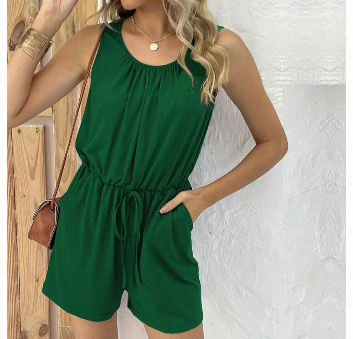 RUZU UG Overall Damen-Overall locker lässig elastische Taille, gerade Short günstig online kaufen