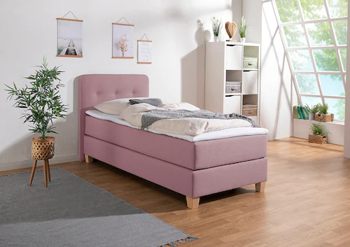 Home affaire Boxspringbett "Fargo", inkl. Topper, in 3 Matratzenarten, in S günstig online kaufen