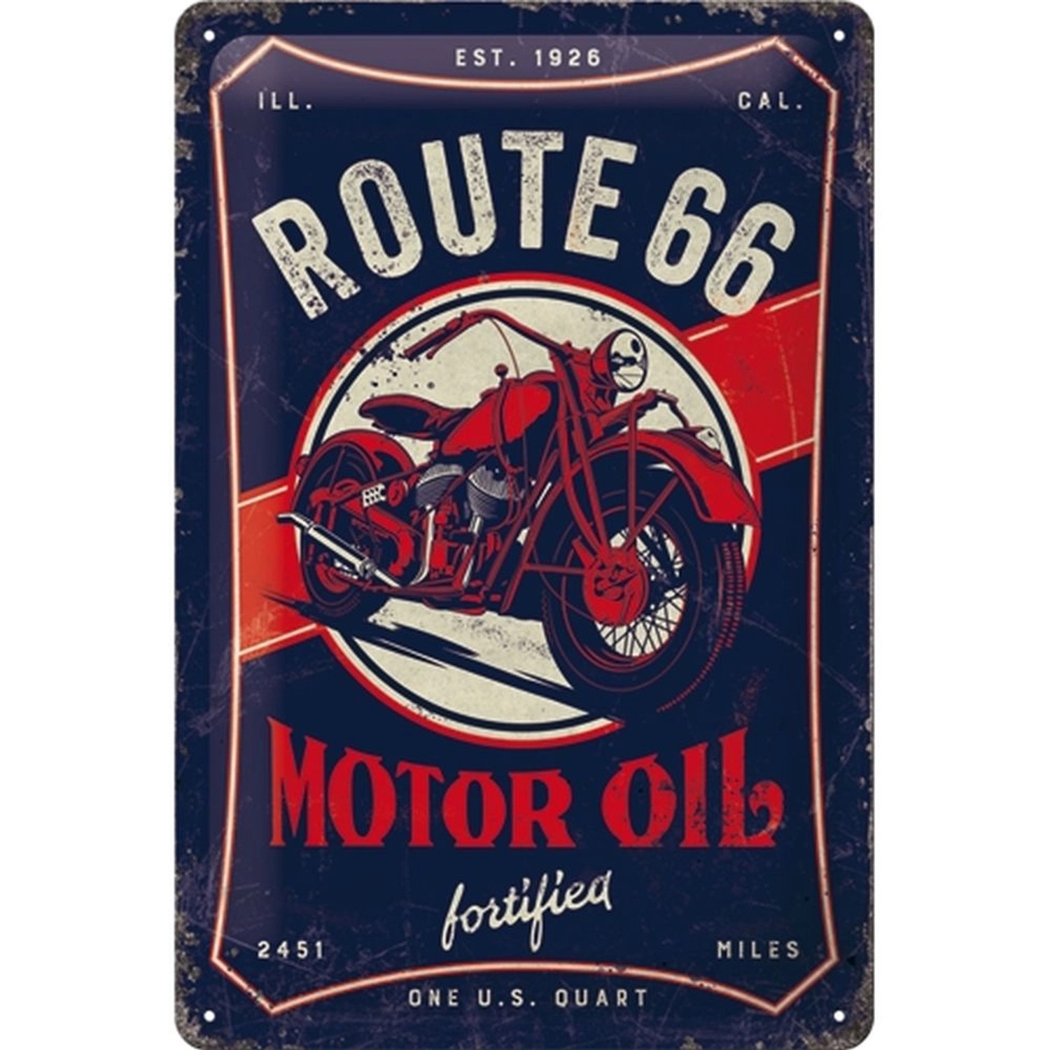 Nostalgic-Art Blechschild 20 x 30cm - US Highways - Route 66 Motor Oil günstig online kaufen