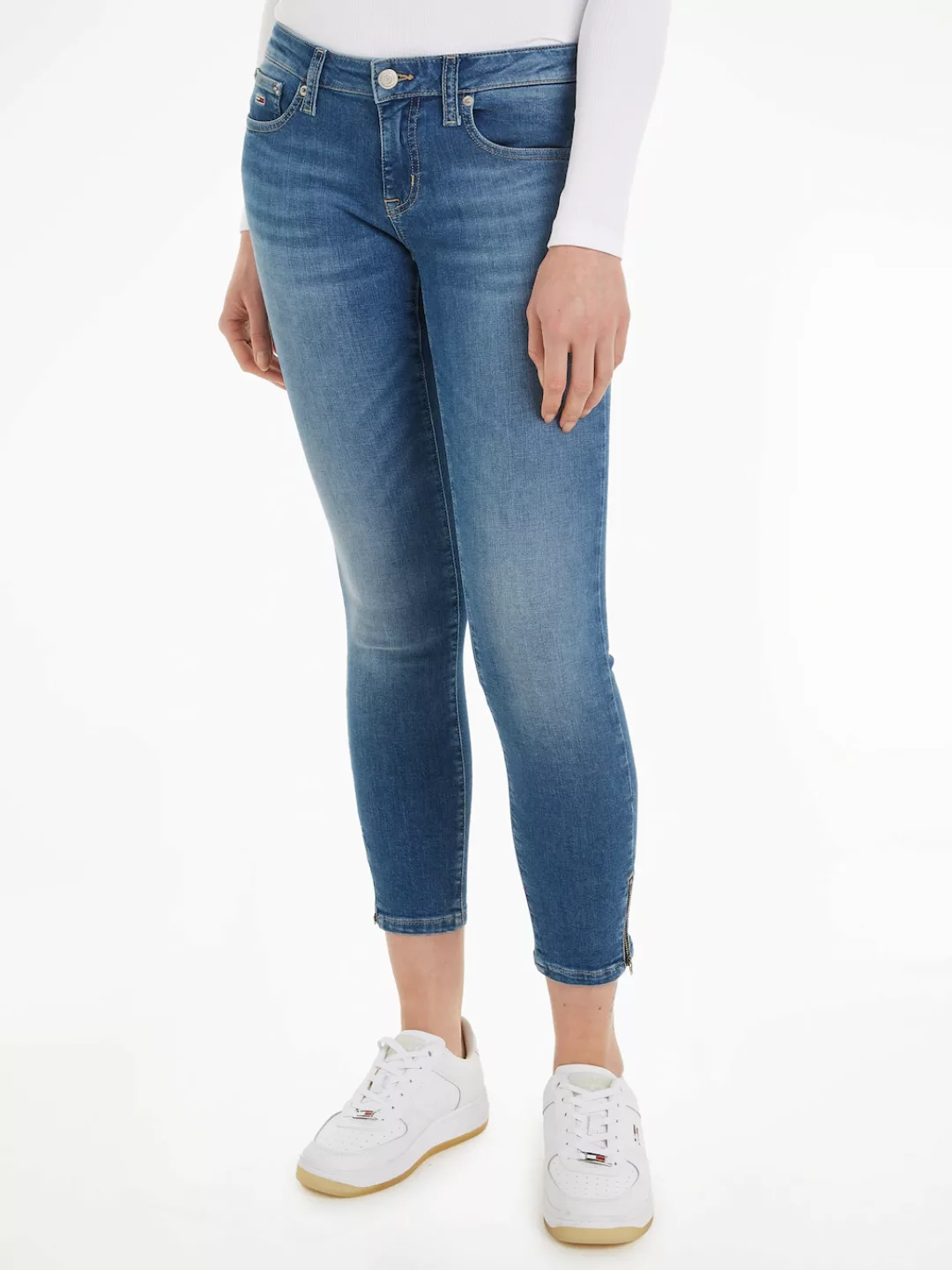 Tommy Jeans Skinny-fit-Jeans LW SKN ANK ZIP AH1230 mit Logostickerei günstig online kaufen