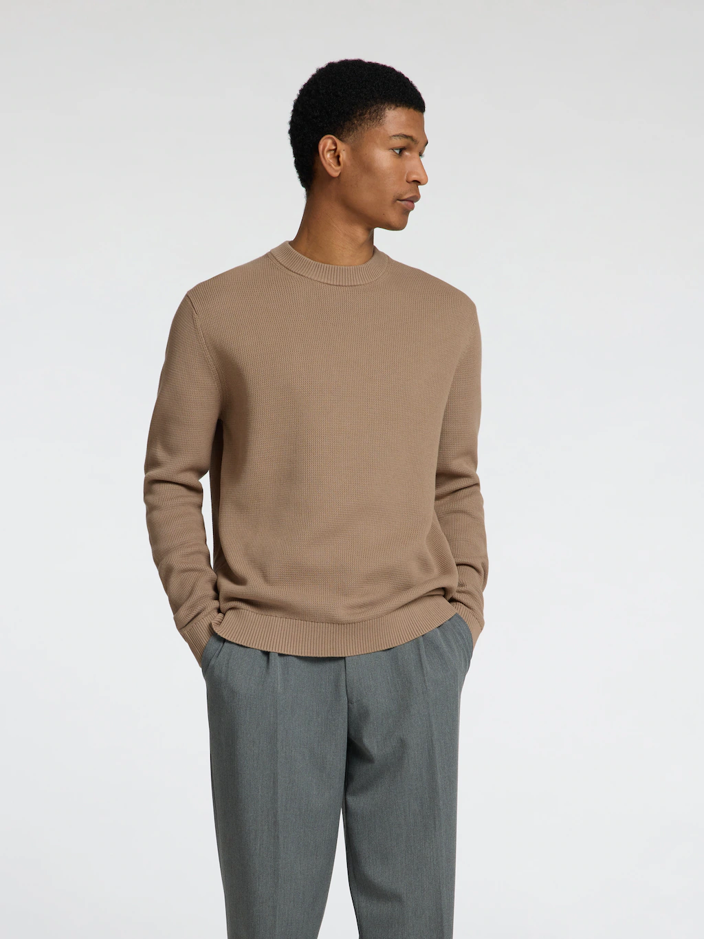 SELECTED HOMME Rundhalspullover "SLHDANE LS KNIT STRUCTURE CREW NECK NOOS" günstig online kaufen