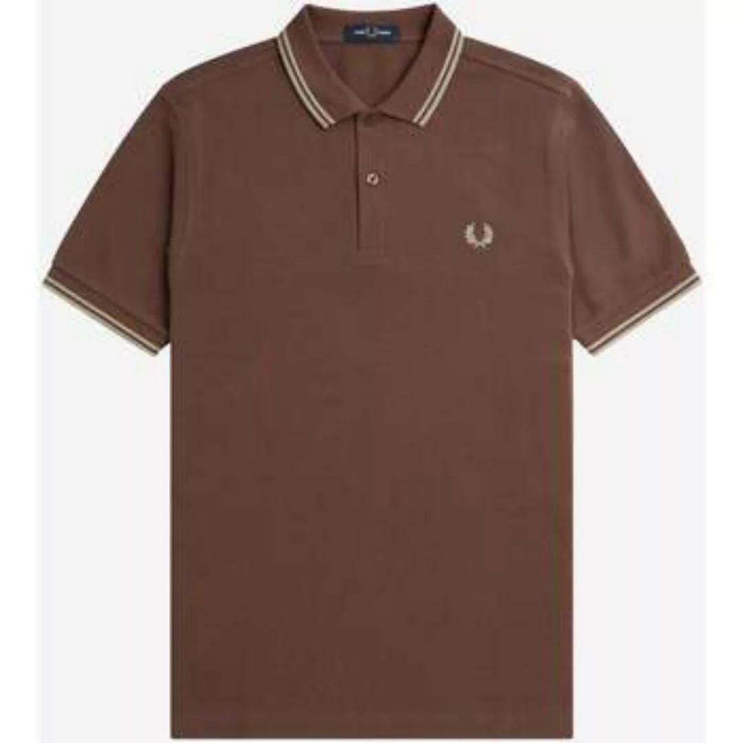 Fred Perry  T-Shirts & Poloshirts -Hemd mit zwei Spitzen – ziegelwarmes Gra günstig online kaufen