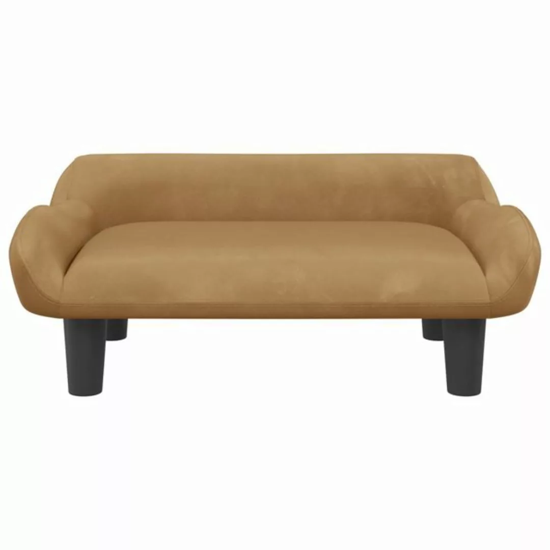 vidaXL Kindersofa Kindersofa Braun 70x40x24 cm Samt Kindercouch Kindermöbel günstig online kaufen