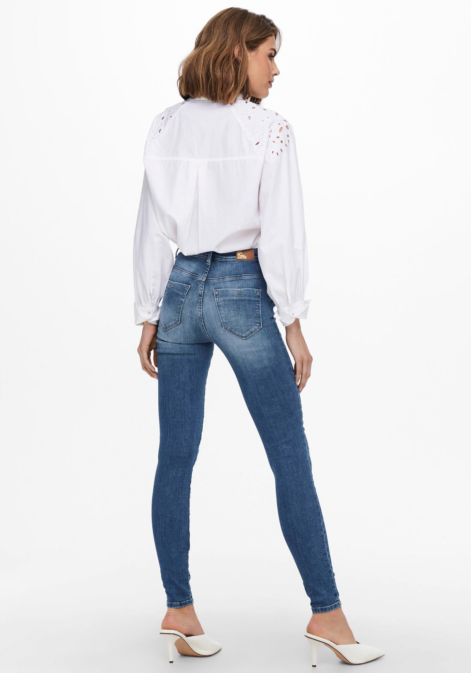 Only Damen Jeans ONLFOREVER REA958 - Skinny Fit - Blau - Medium Blue Denim günstig online kaufen