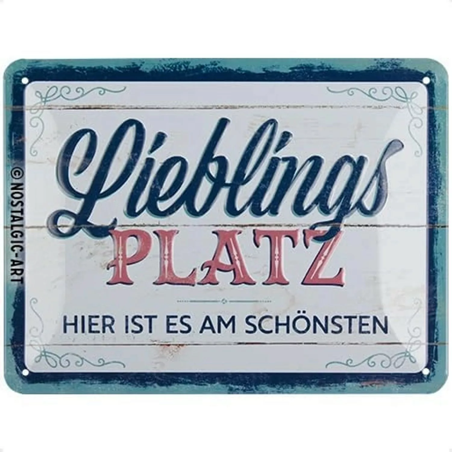 Nostalgic-Art Blechschild 15x20 cm - Lieblingsplatz günstig online kaufen