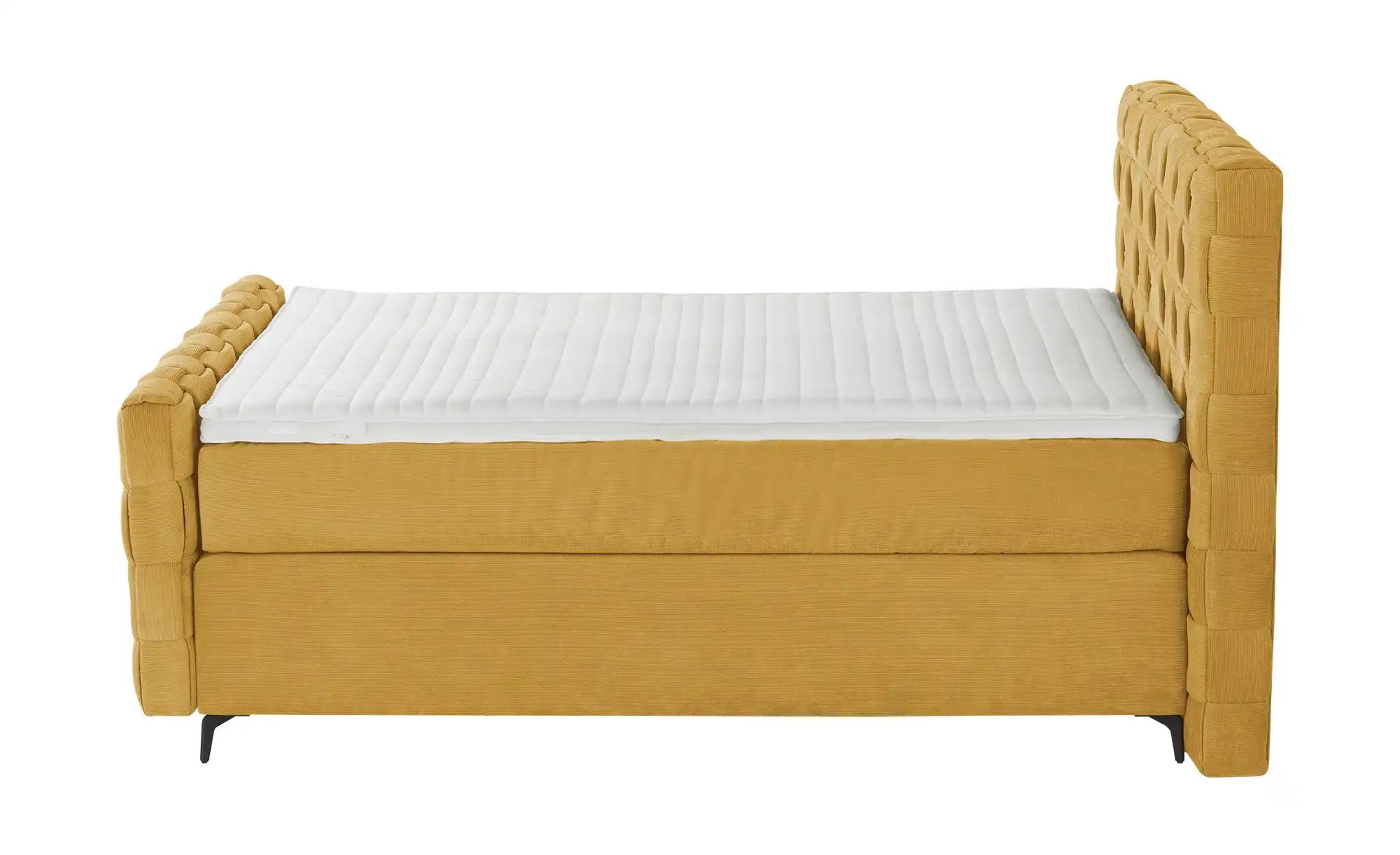 Wohnwert Boxspringbett  Tefla ¦ gelb ¦ Maße (cm): B: 182 H: 132,5 Betten > günstig online kaufen