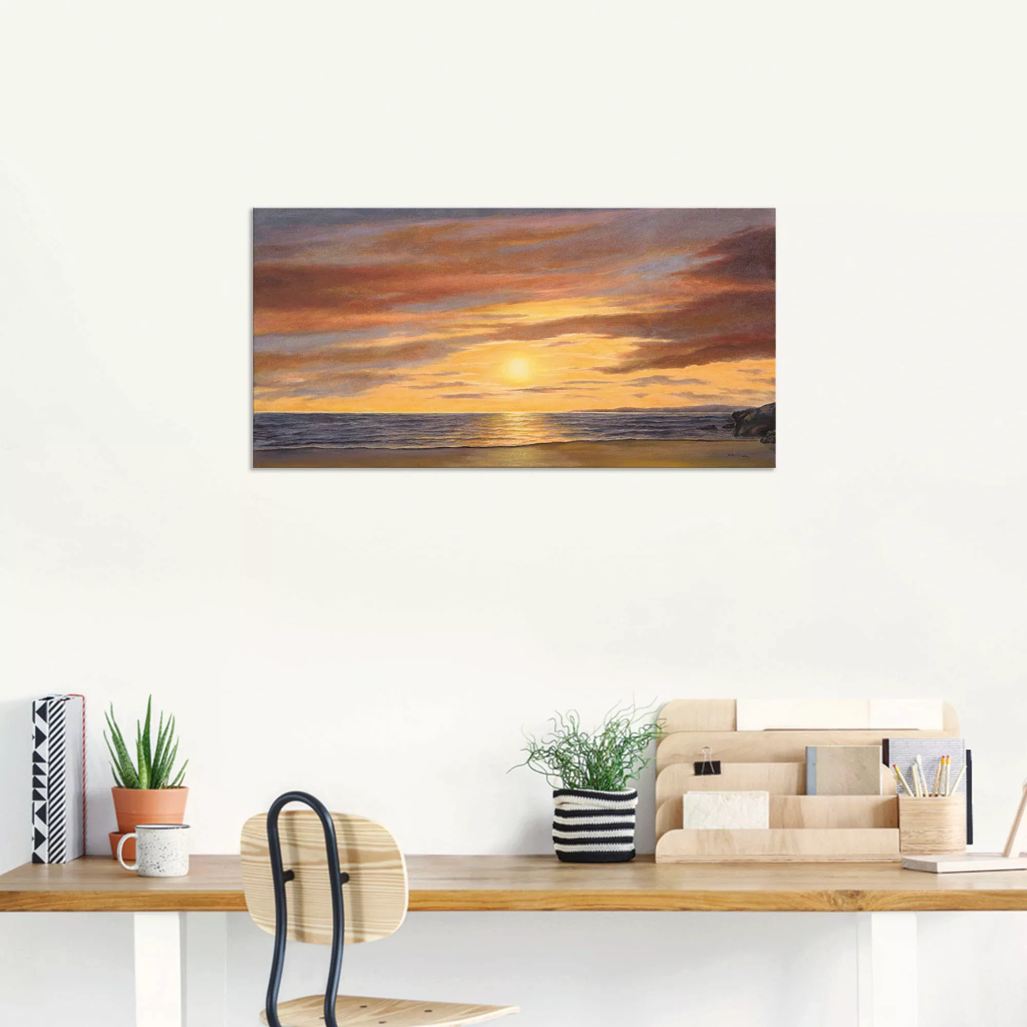 Artland Wandbild »Sonne am Strand«, Strand, (1 St.), als Alubild, Outdoorbi günstig online kaufen