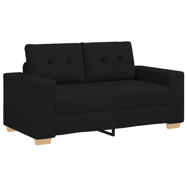 vidaXL Sofa Set von 3 Schwarz Polyesterstoff 59 cm Sitzbreite Sofa Stühle, günstig online kaufen