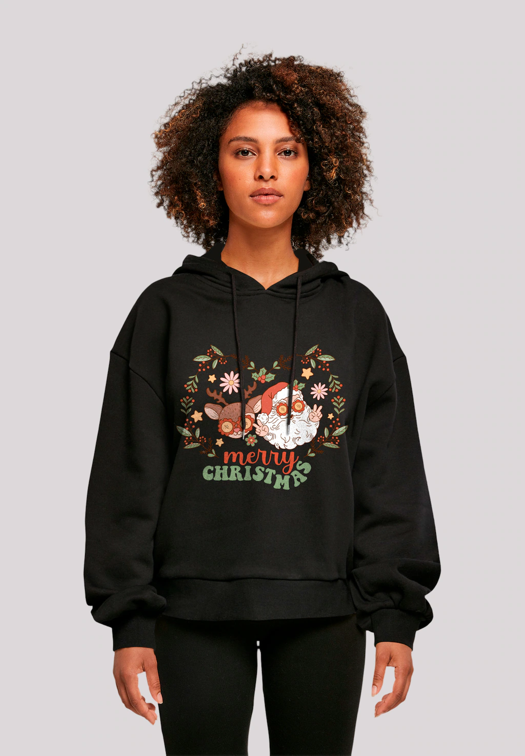 F4NT4STIC Kapuzenpullover "Weihnachten Hippie Santa And Reindeer", Premium günstig online kaufen