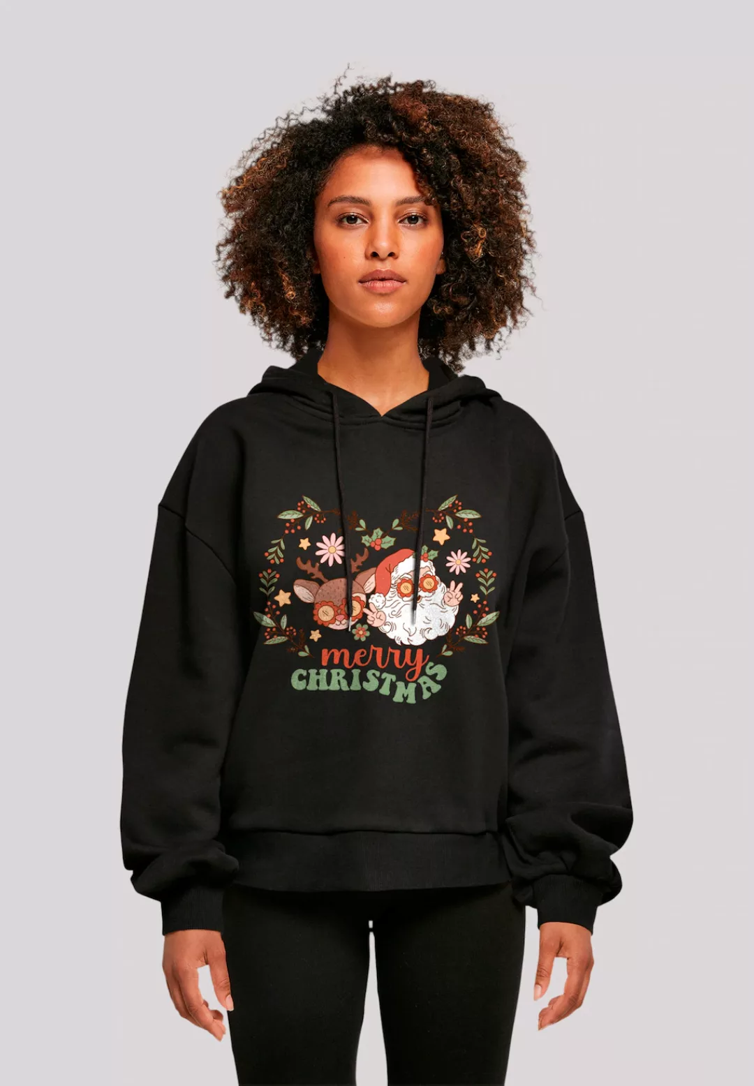 F4NT4STIC Kapuzenpullover "Weihnachten Hippie Santa And Reindeer", Premium günstig online kaufen