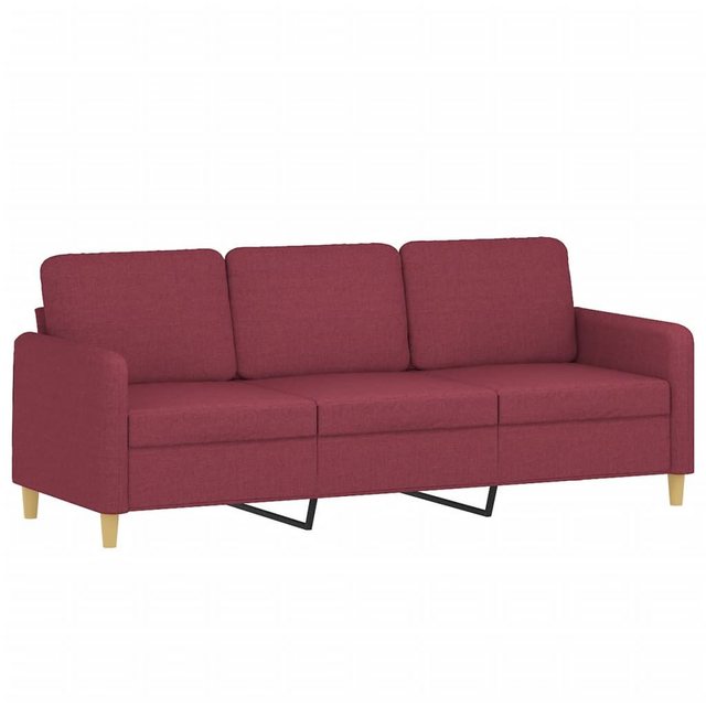 vidaXL Sofa, 3-Sitzer-Sofa Weinrot 180 cm Stoff günstig online kaufen