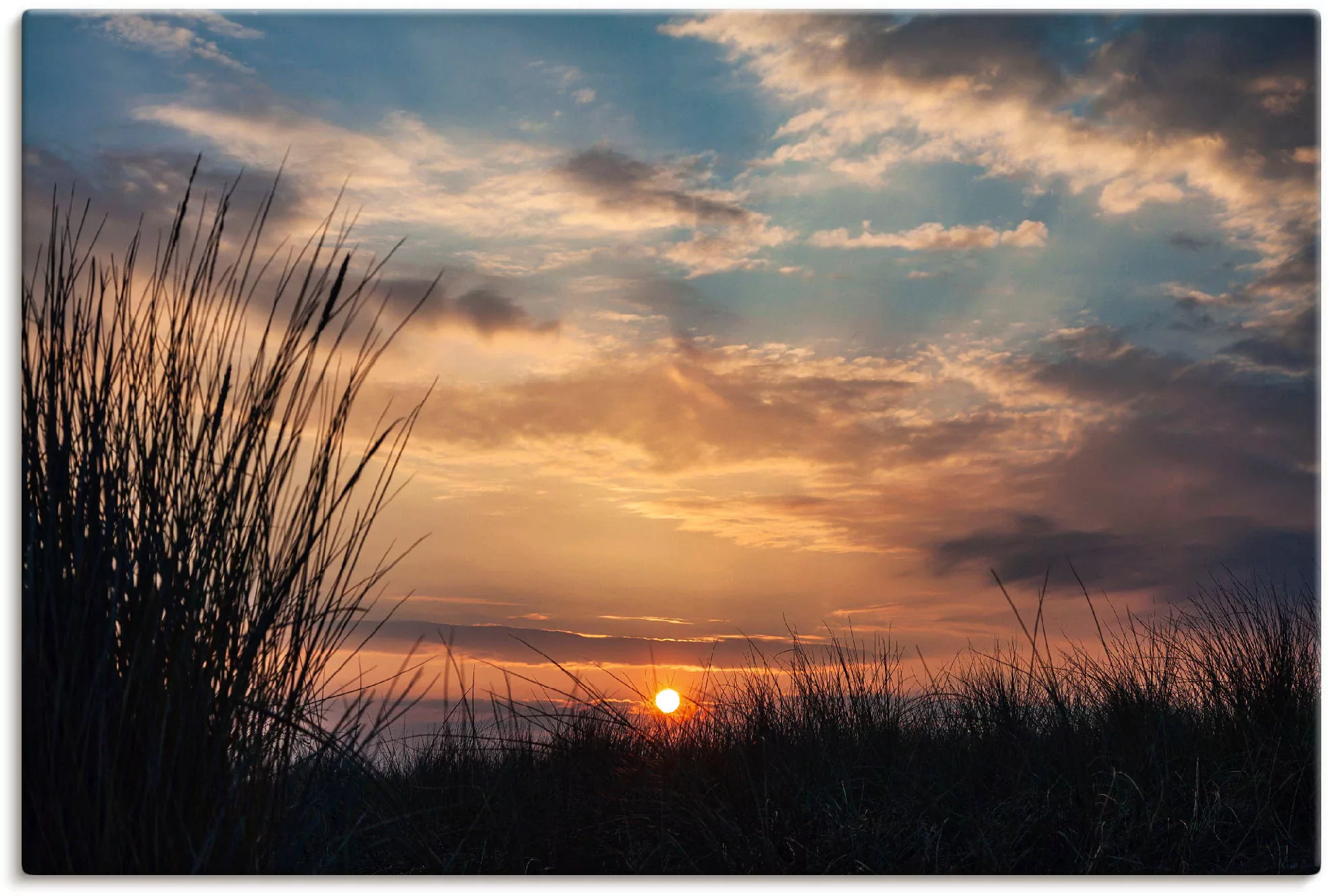 Artland Wandbild "Sonnenuntergang an der Küste Ostsee", Bilder vom Sonnenun günstig online kaufen