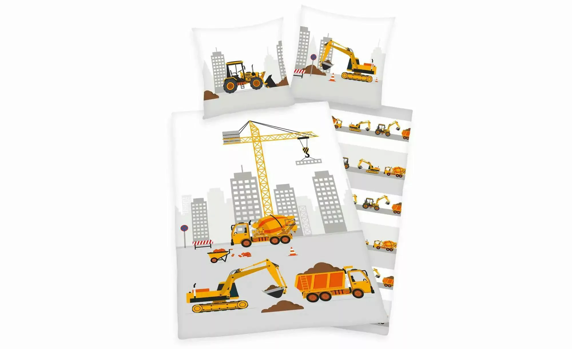 Bettwäsche-Set Baustelle   ¦ mehrfarbig ¦ Maße (cm): B: 135 H: 1 Bettwaren günstig online kaufen