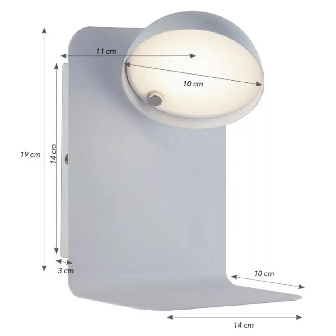 LED Wandleuchte Boing in Weiß 5W 300lm günstig online kaufen