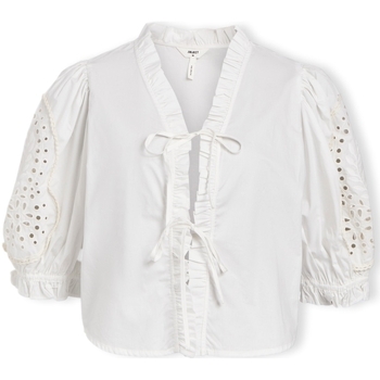 Object  Blusen Top Brodera S/S - White Sand günstig online kaufen