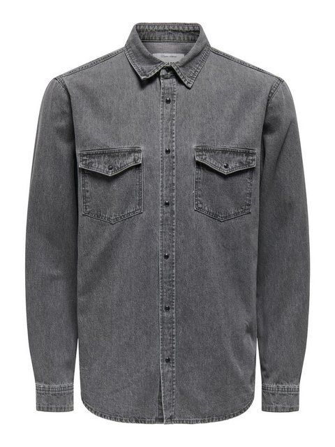 ONLY & SONS Langarmhemd - Jeanshemd Herren -ONSBANE 3247 DNM SHIRT günstig online kaufen