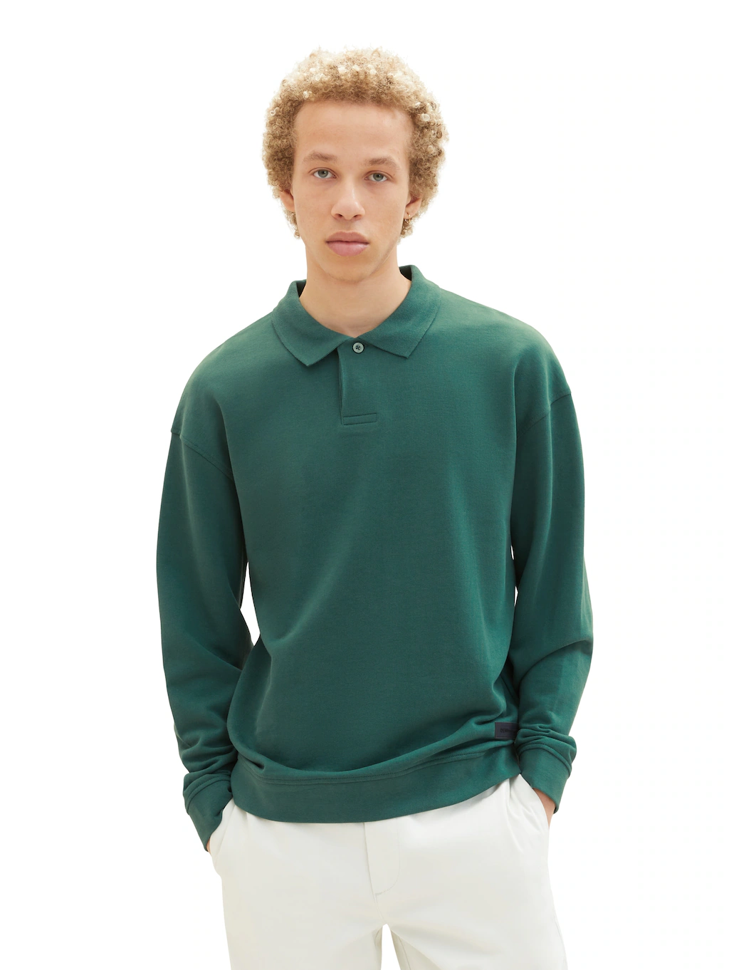TOM TAILOR Denim Sweatshirt mit Polokragen günstig online kaufen