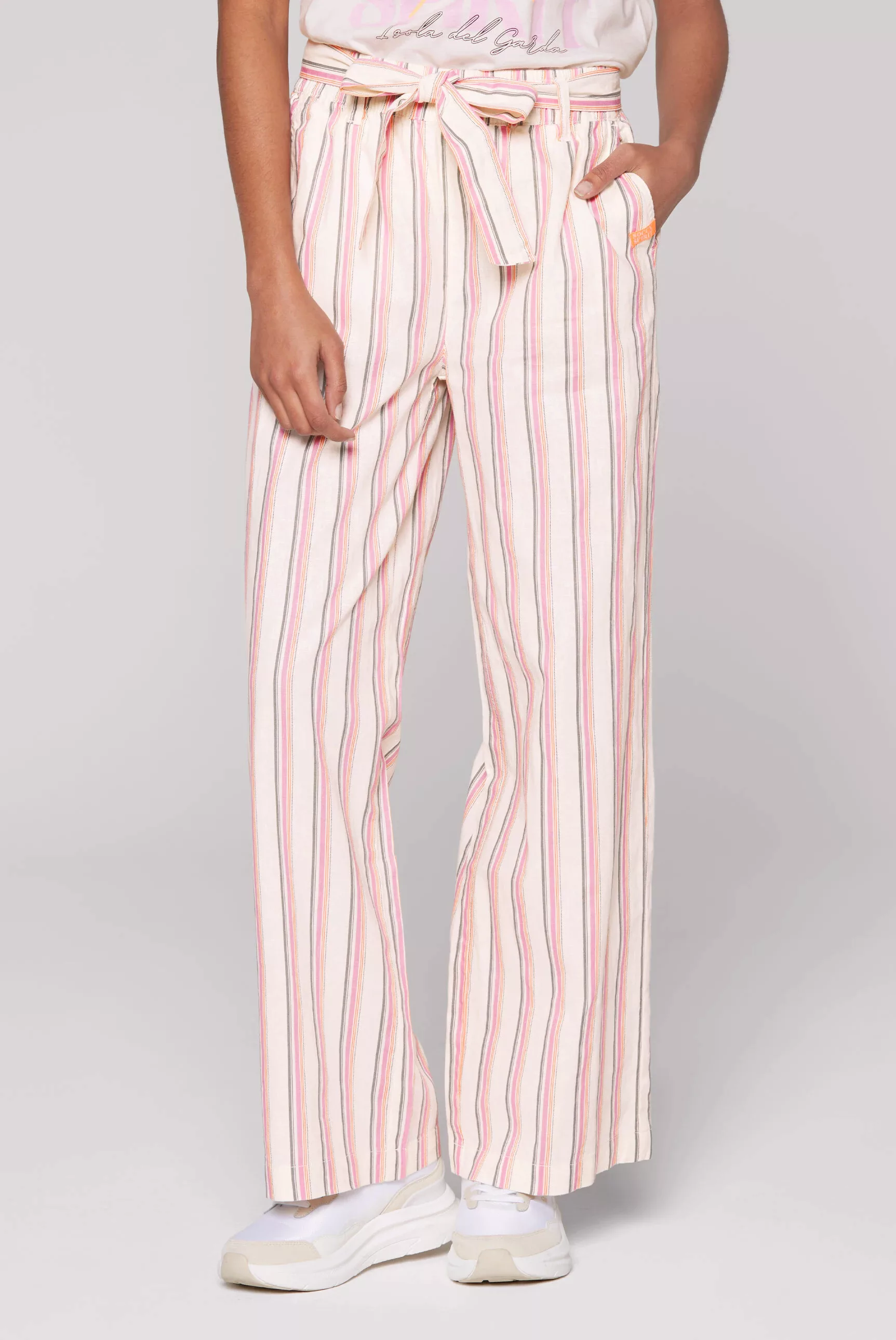 SOCCX Leinenhose, mit Bindeband günstig online kaufen