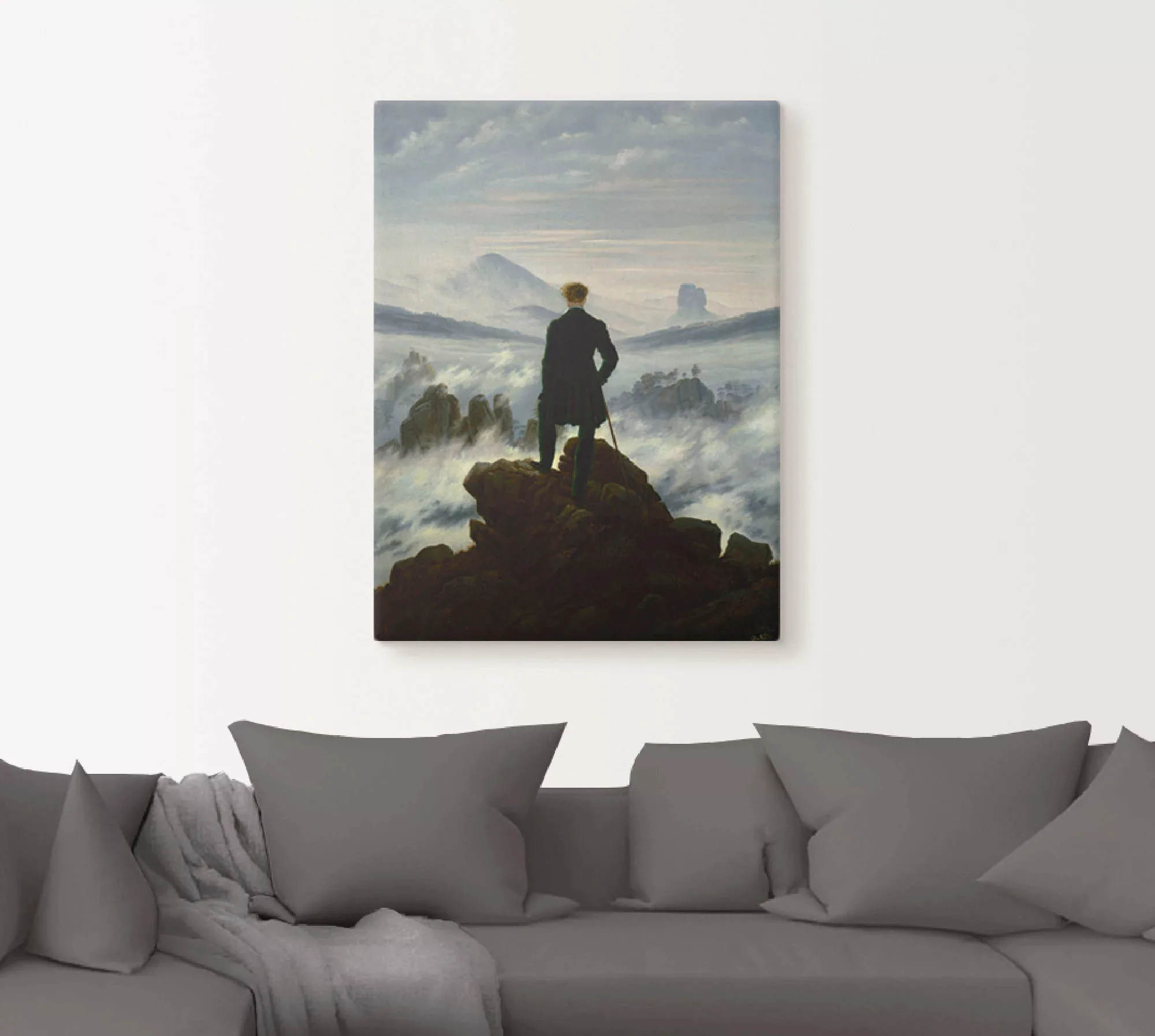 Artland Wandbild "Der Wanderer über dem Nebelmeer. Um 1818", Mann, (1 St.), günstig online kaufen