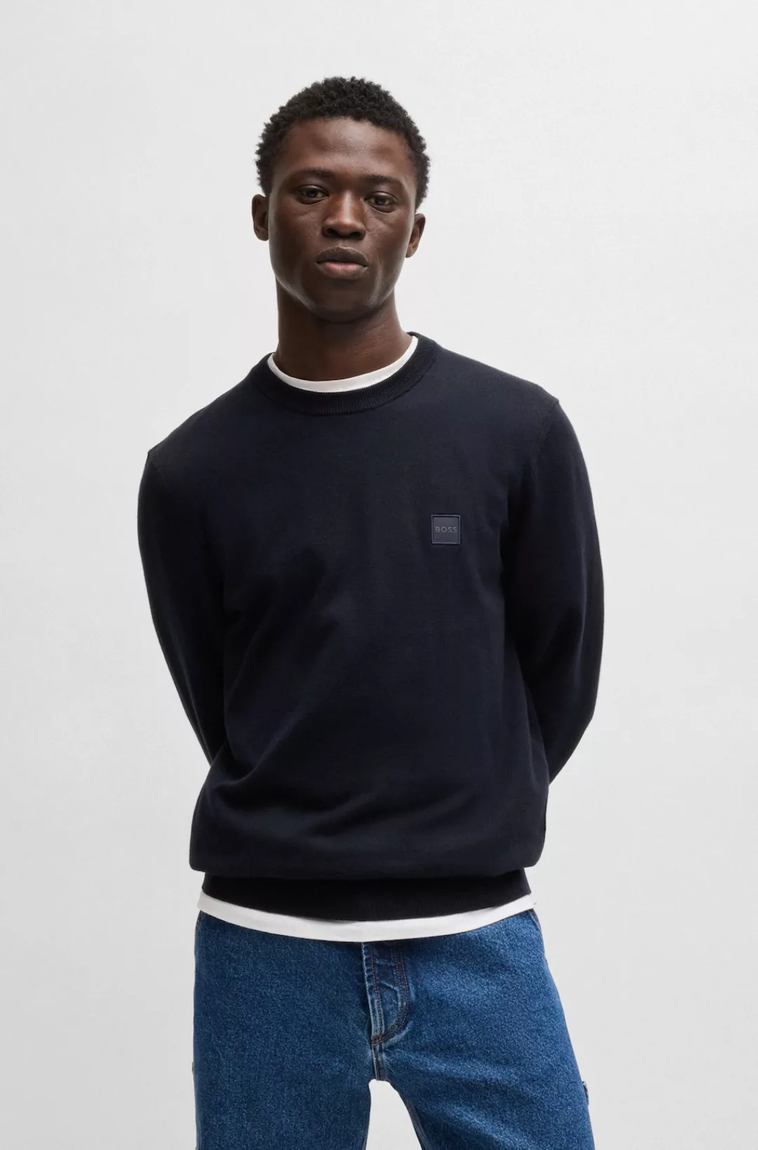 BOSS ORANGE Strickpullover "Kanovano", mit Rundhalsausschnitt günstig online kaufen