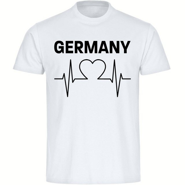 multifanshop T-Shirt Herren Germany - Herzschlag - Männer günstig online kaufen