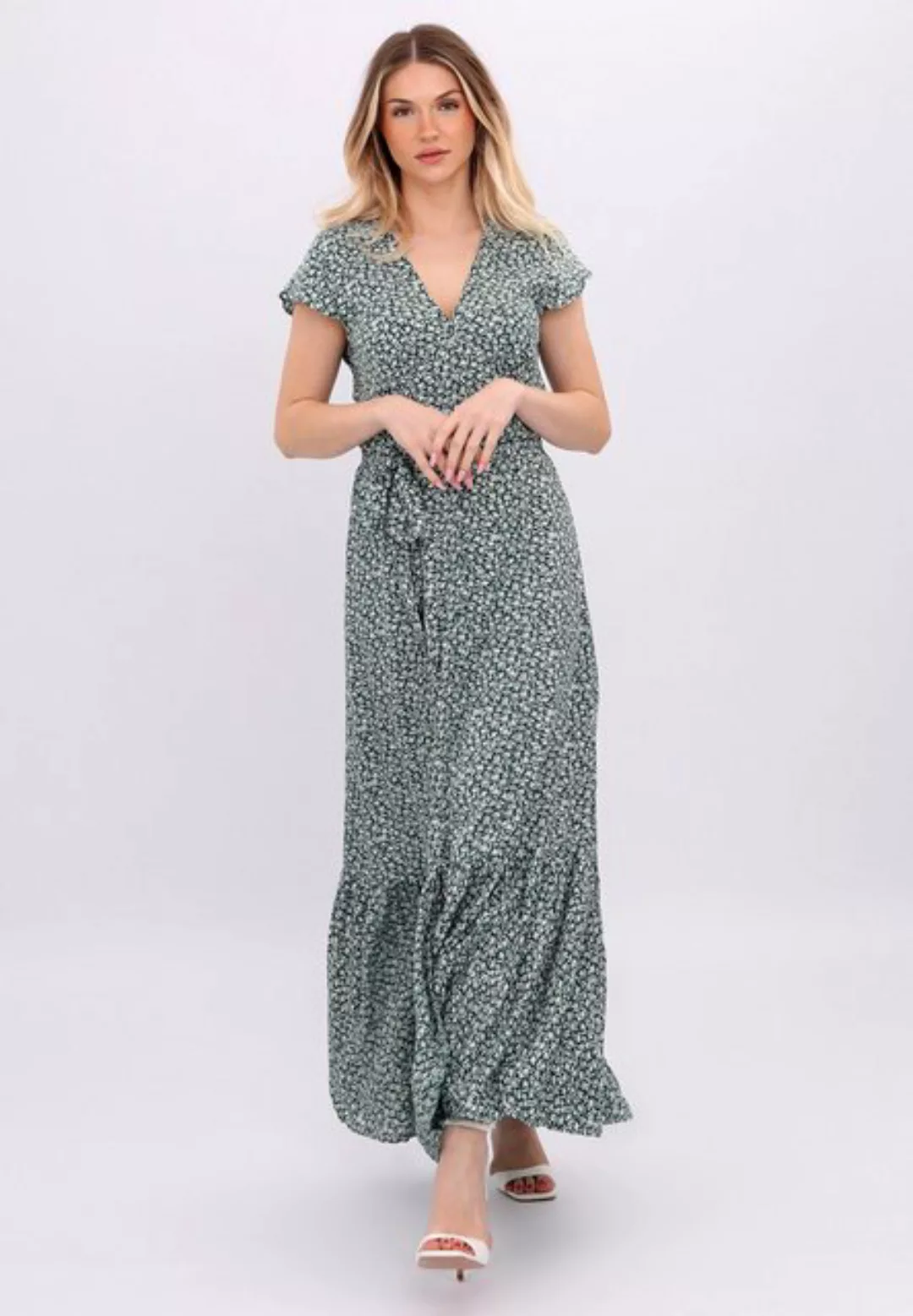 YC Fashion & Style Sommerkleid Elegantes Viskose-Maxikleid mit floralem Mus günstig online kaufen