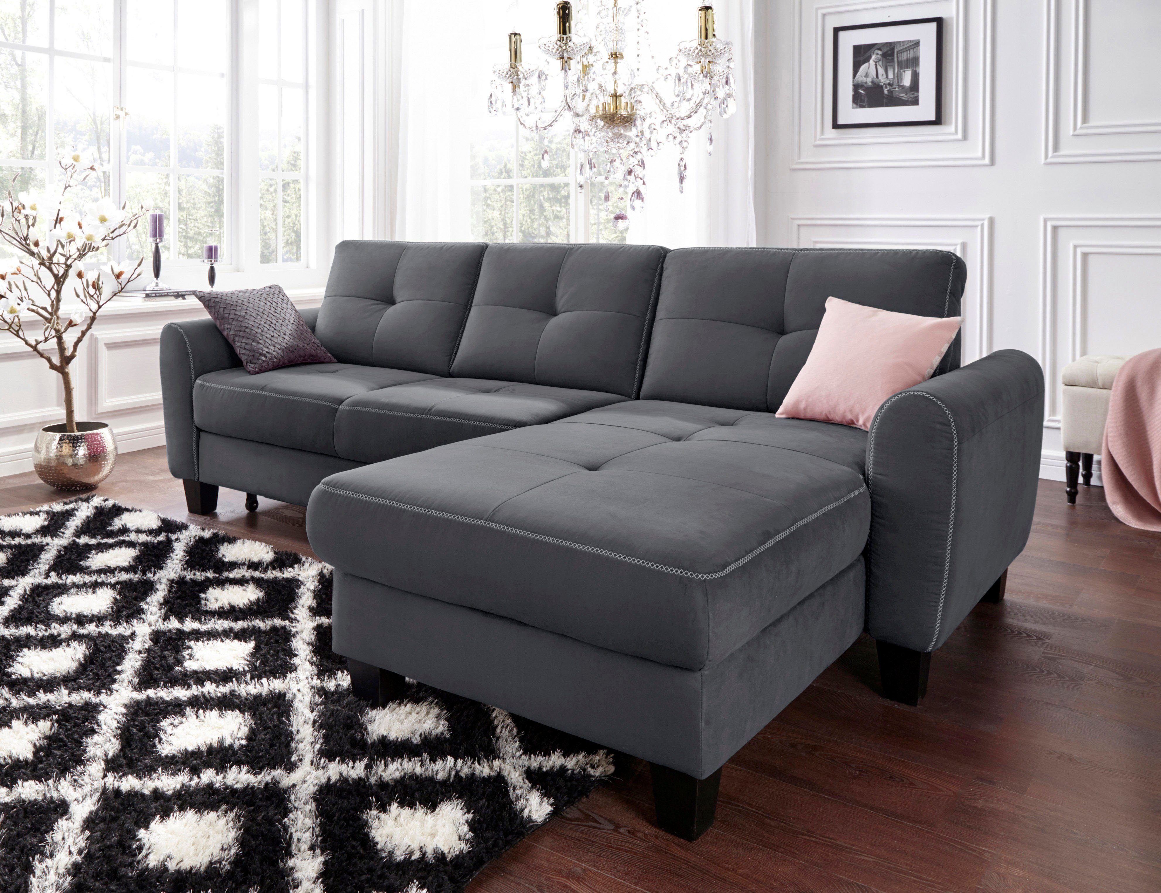 sit&more Ecksofa Varese L-Form, mit Federkern, günstig online kaufen