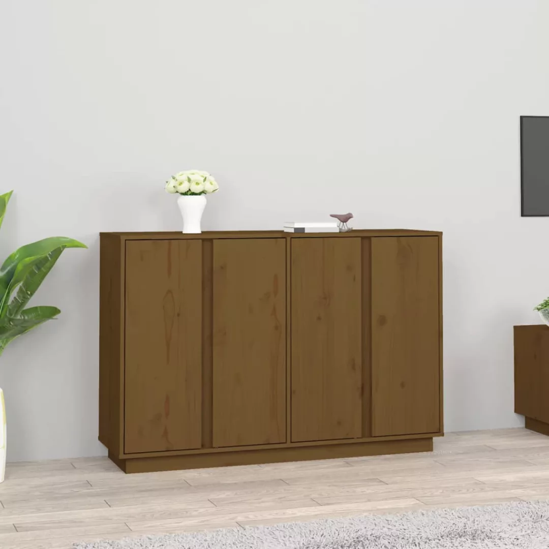 Vidaxl Sideboard Honigbraun 120x35x80 Cm Massivholz Kiefer günstig online kaufen