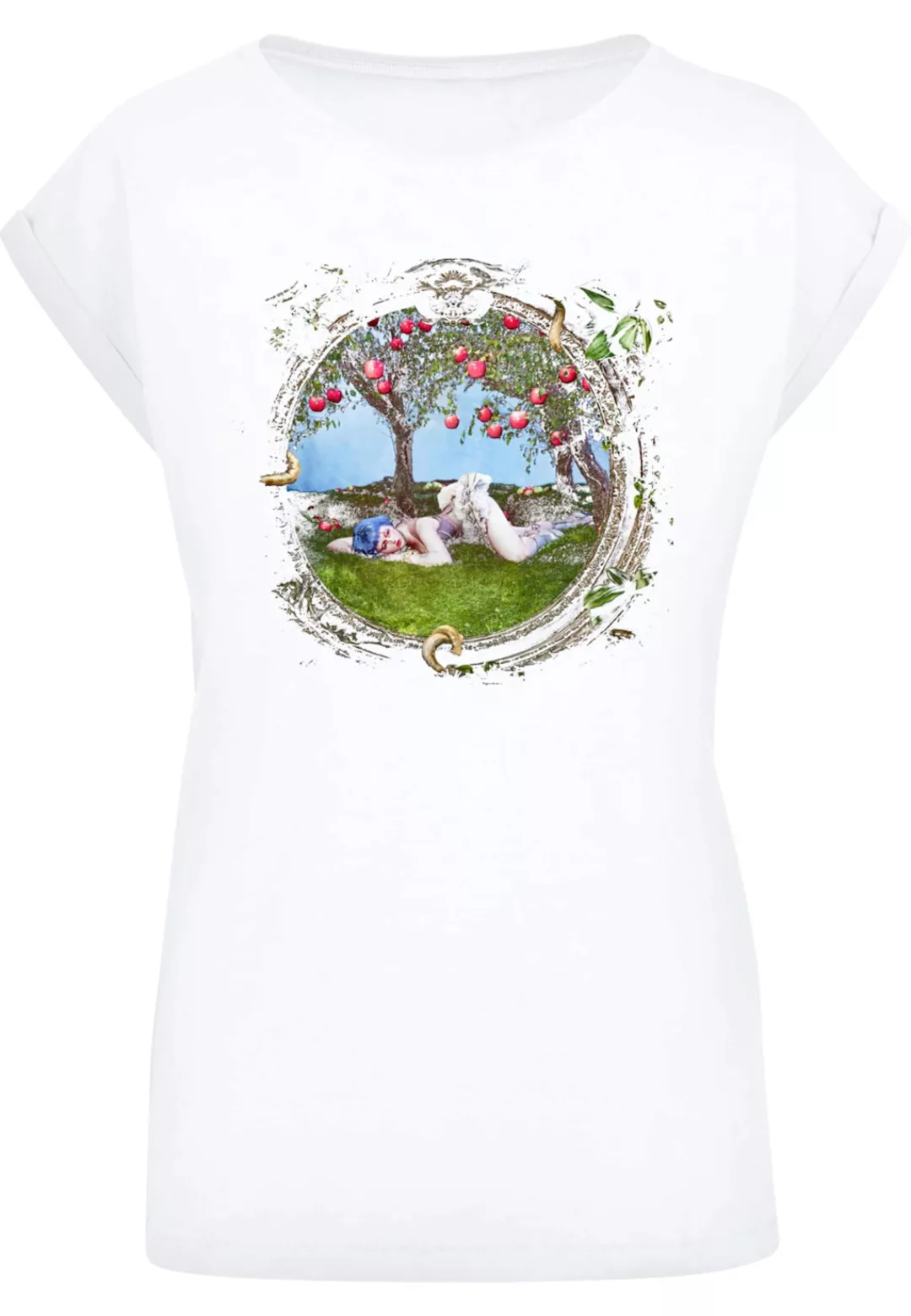 Merchcode T-Shirt "Merchcode Ladies Ashnikko - Apple Picture Extended Shoul günstig online kaufen