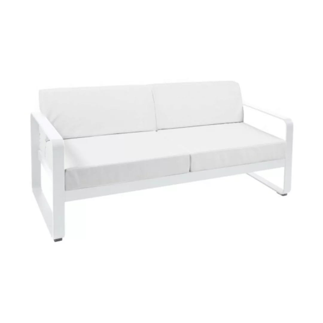 Bellevie Lounge-Sofa 2-Sitzer 01 Baumwollweiß 81 Grauweiß günstig online kaufen