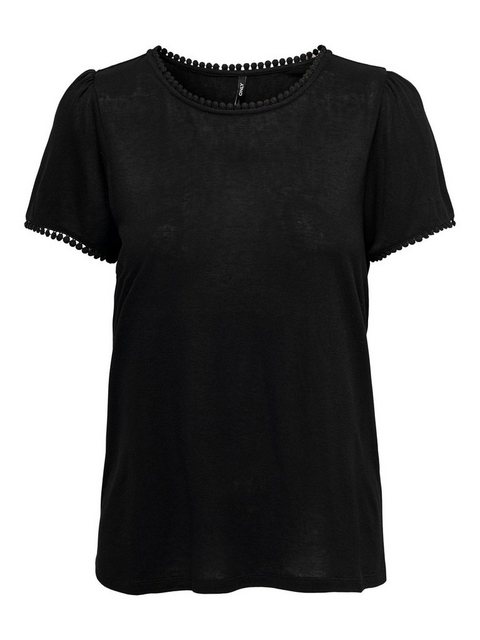 ONLY T-Shirt Ariana (1-tlg) Drapiert/gerafft, Spitze, Weiteres Detail günstig online kaufen