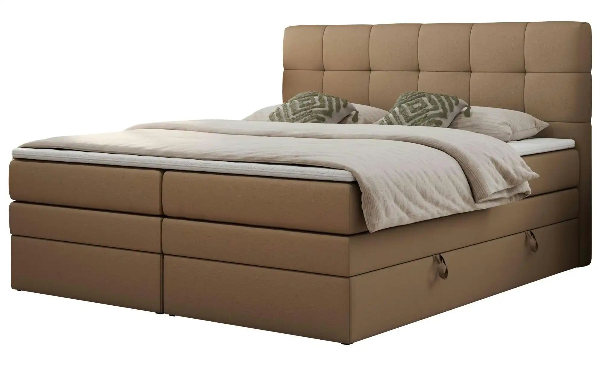 Boxspringbett 180x200 Grau   ¦ braun ¦ Maße (cm): B: 120 H: 110 Betten > Ko günstig online kaufen