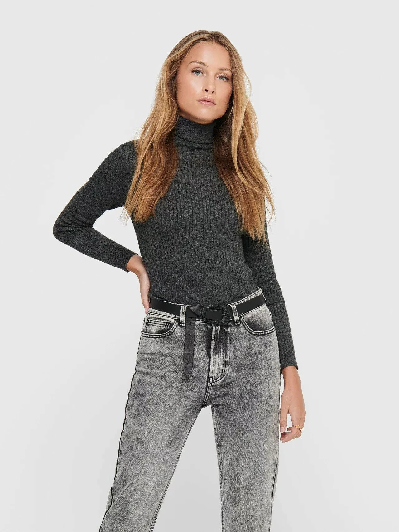 ONLY Strickpullover Slim Fit Rollkragen Strickpullover günstig online kaufen