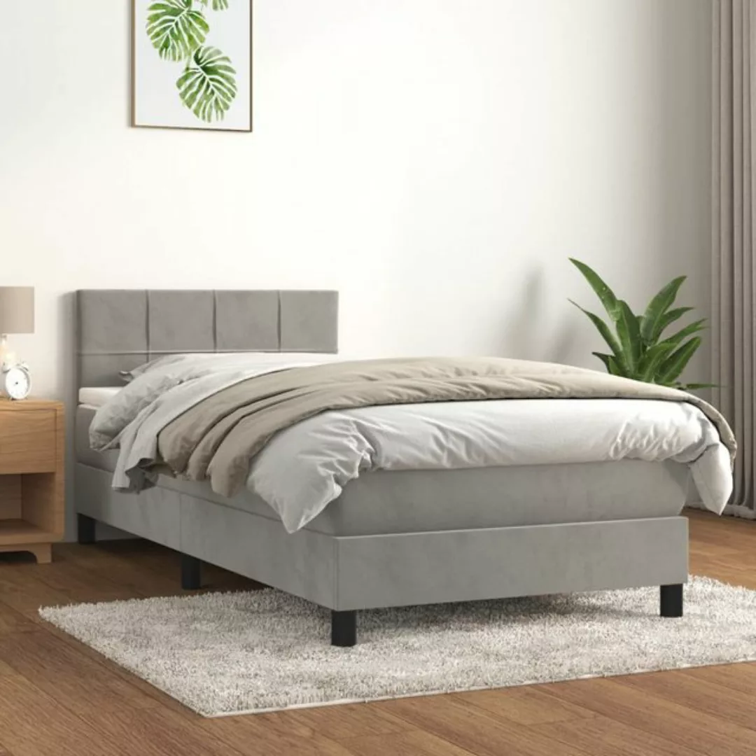 Vidaxl Boxspringbett Mit Matratze Dunkelgrau 80x200 Cm Samt günstig online kaufen