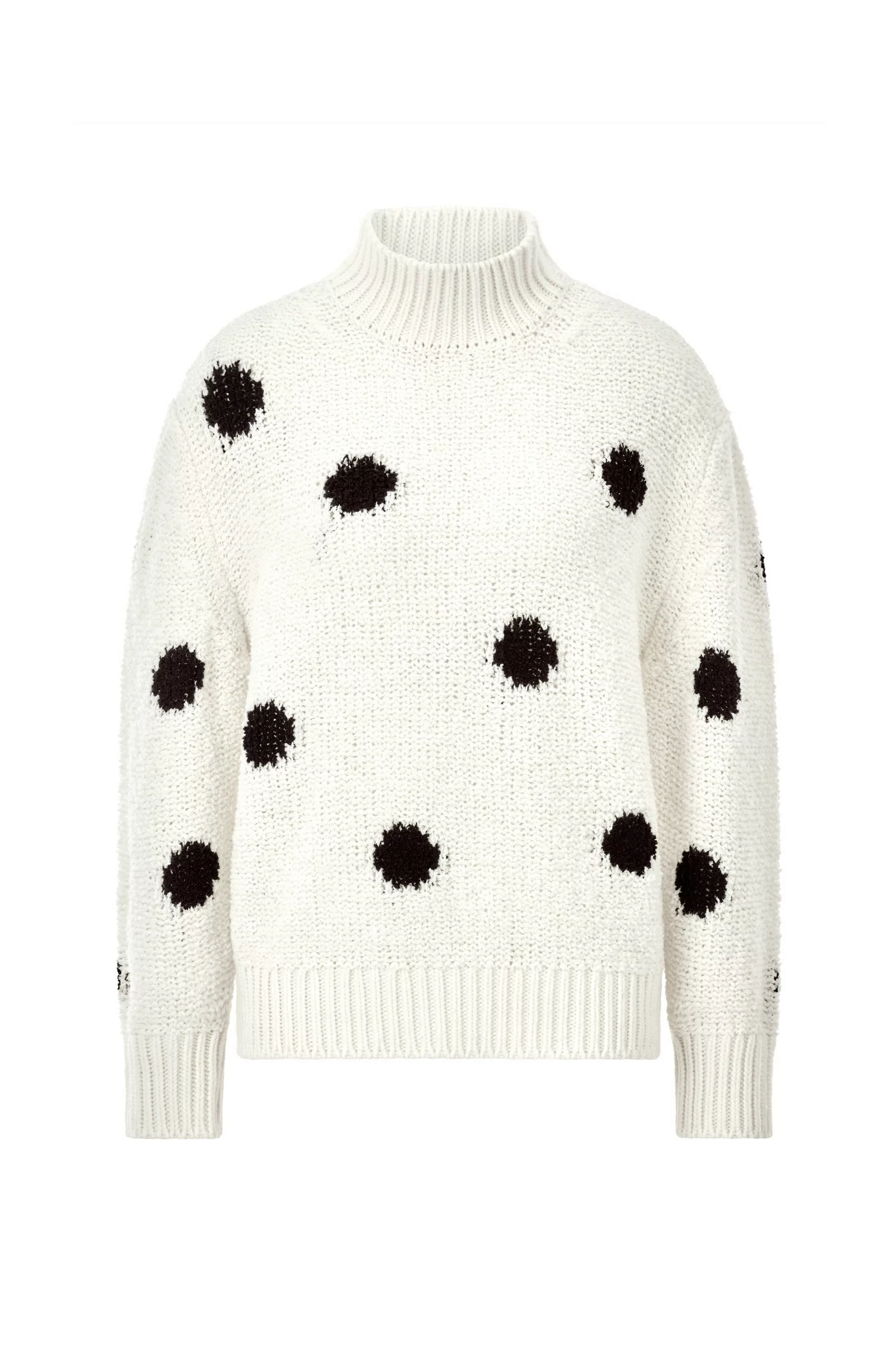 Rich & Royal Strickpullover "Dotted mock neck", mit großen Tupfen günstig online kaufen