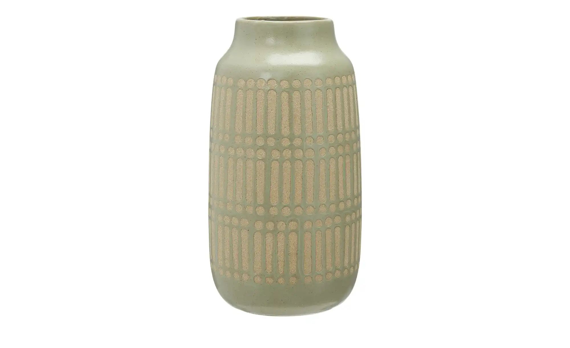 Vase ¦ grün ¦ Steinzeug ¦ Maße (cm): H: 23,3  Ø: 12.8 Accessoires > Vasen - günstig online kaufen