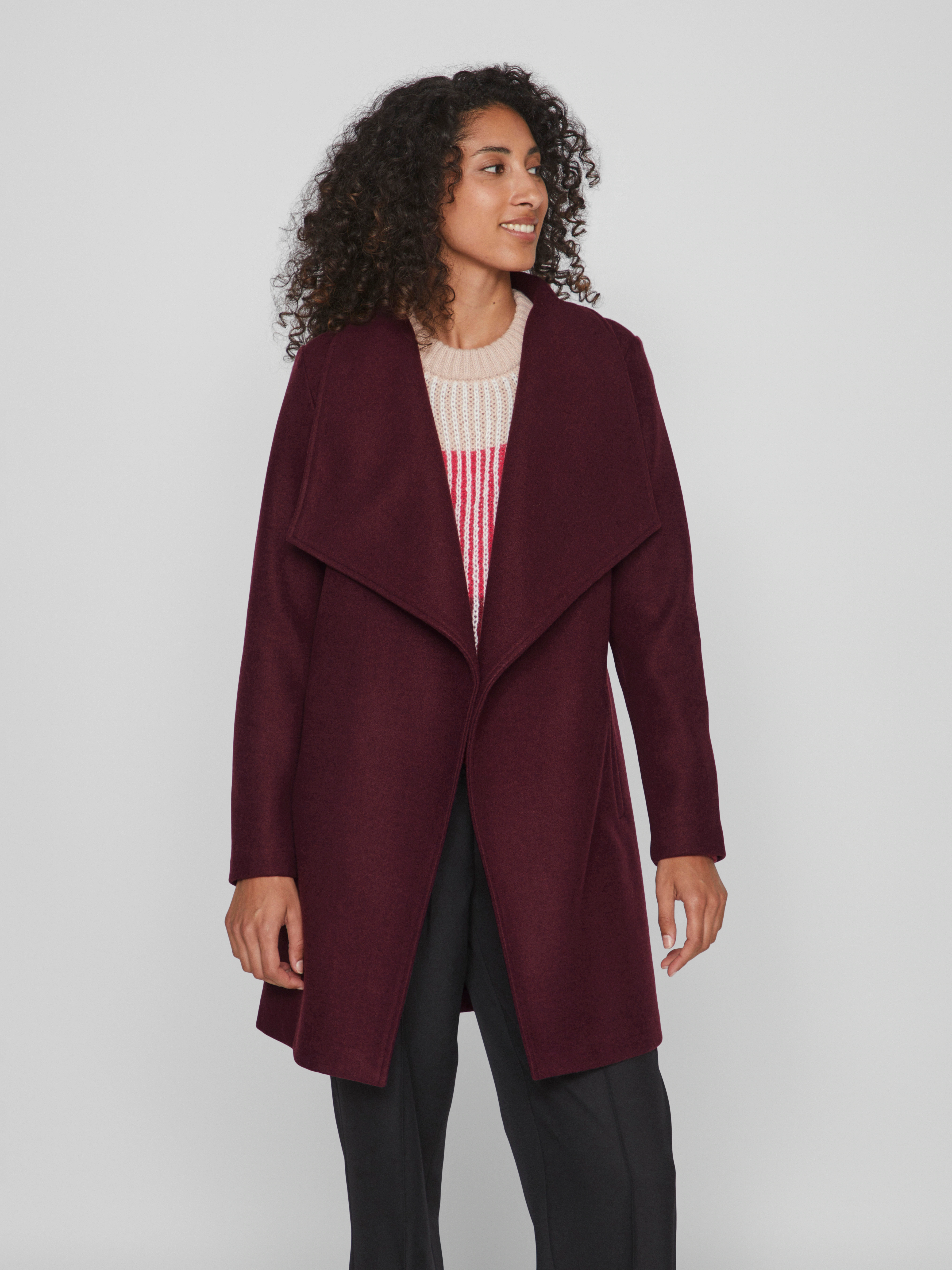 Vila Kurzmantel "VICOOLEY COLLAR BELT COAT - NOOS" günstig online kaufen