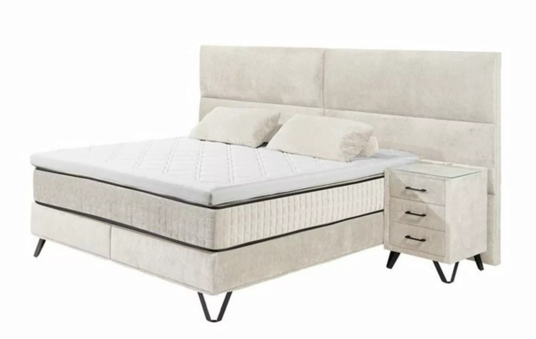 ED EXCITING DESIGN Boxspringliege (160 x 200 cm, Trapani XL), Beige günstig online kaufen