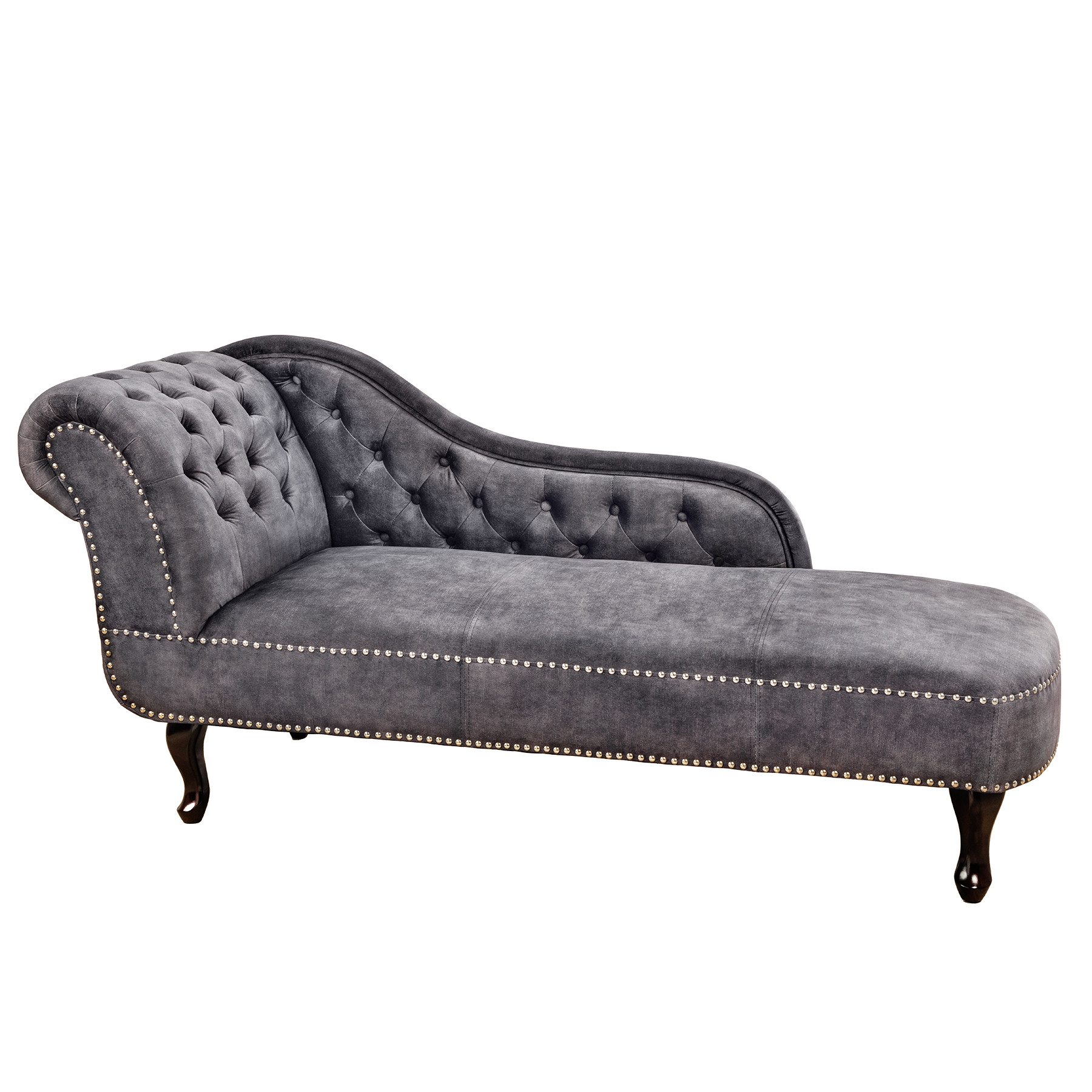 riess-ambiente Recamiere CHESTERFIELD 170cm grau / günstig online kaufen