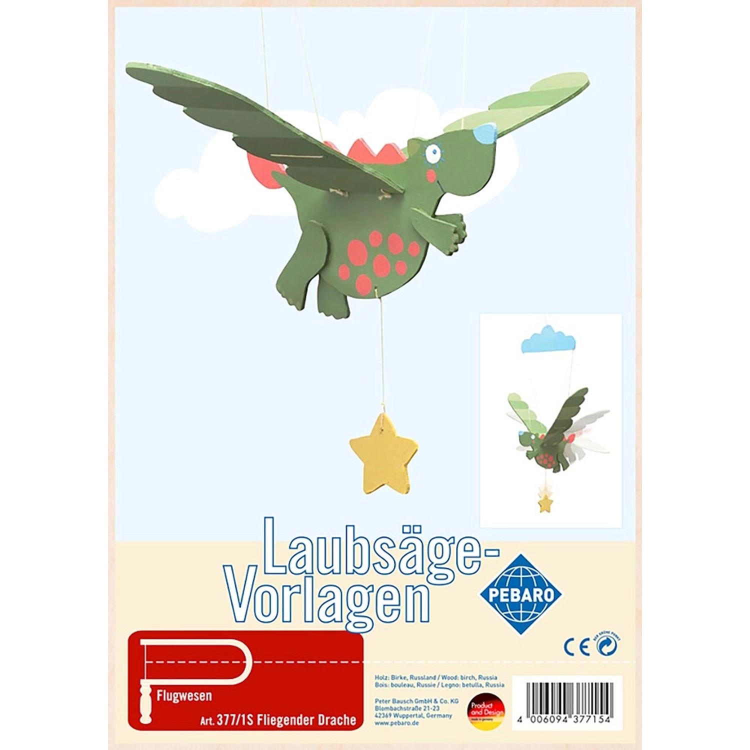 Pebaro Laubsägevorlage Fliegender Drache günstig online kaufen