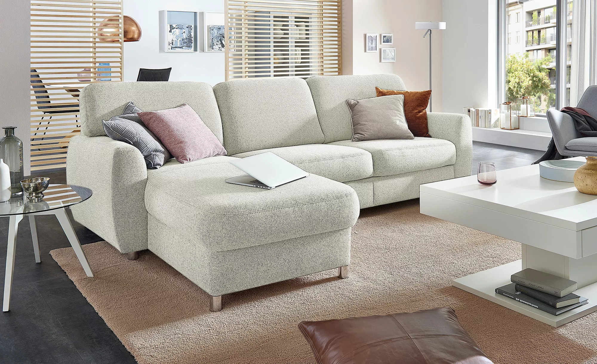 smart Ecksofa  Valencia ¦ grau ¦ Maße (cm): B: 263 H: 90 T: 173 Polstermöbe günstig online kaufen