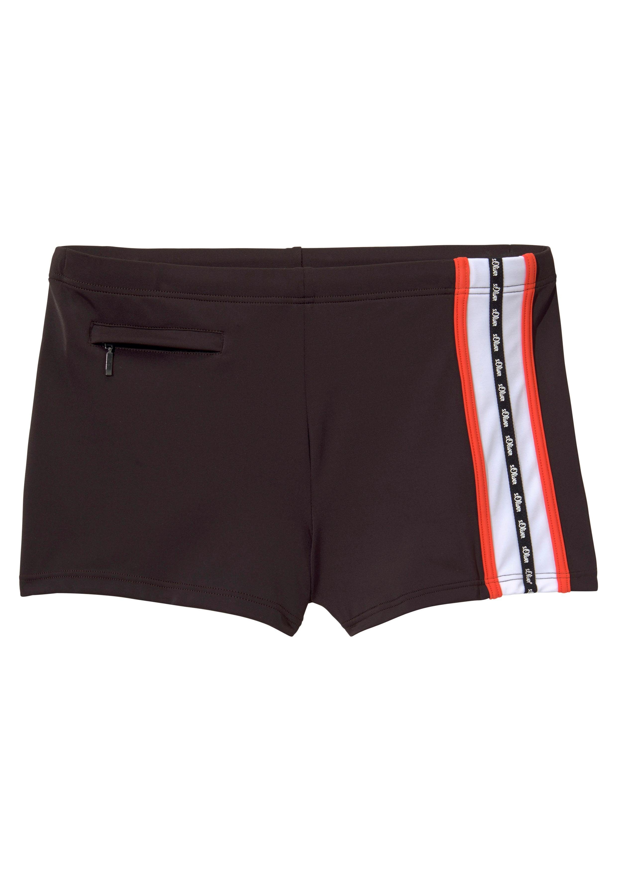 s.Oliver Boxer-Badehose mit Reißverschlusstasche günstig online kaufen