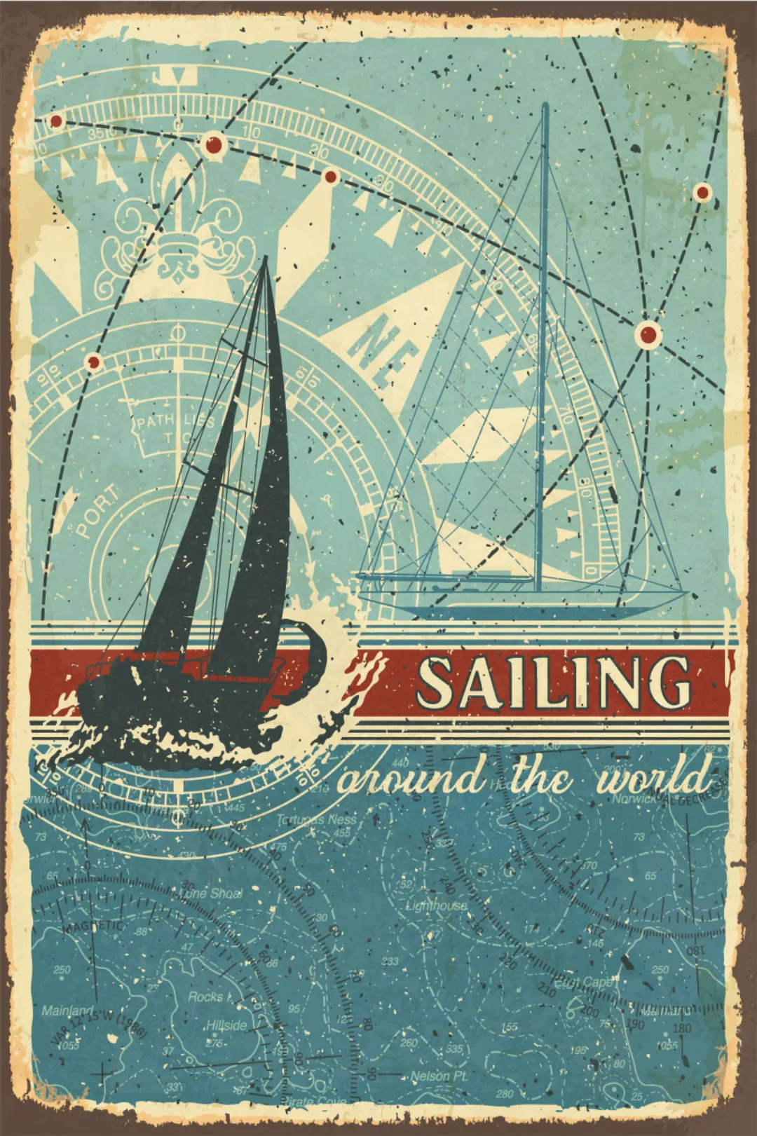 queence Metallbild "Sailing", (1 St.), Stahlschilder günstig online kaufen