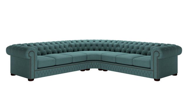 Xlmoebel Ecksofa Ledersofa in Blau mit Chesterfield-Design für die Eck-Couc günstig online kaufen