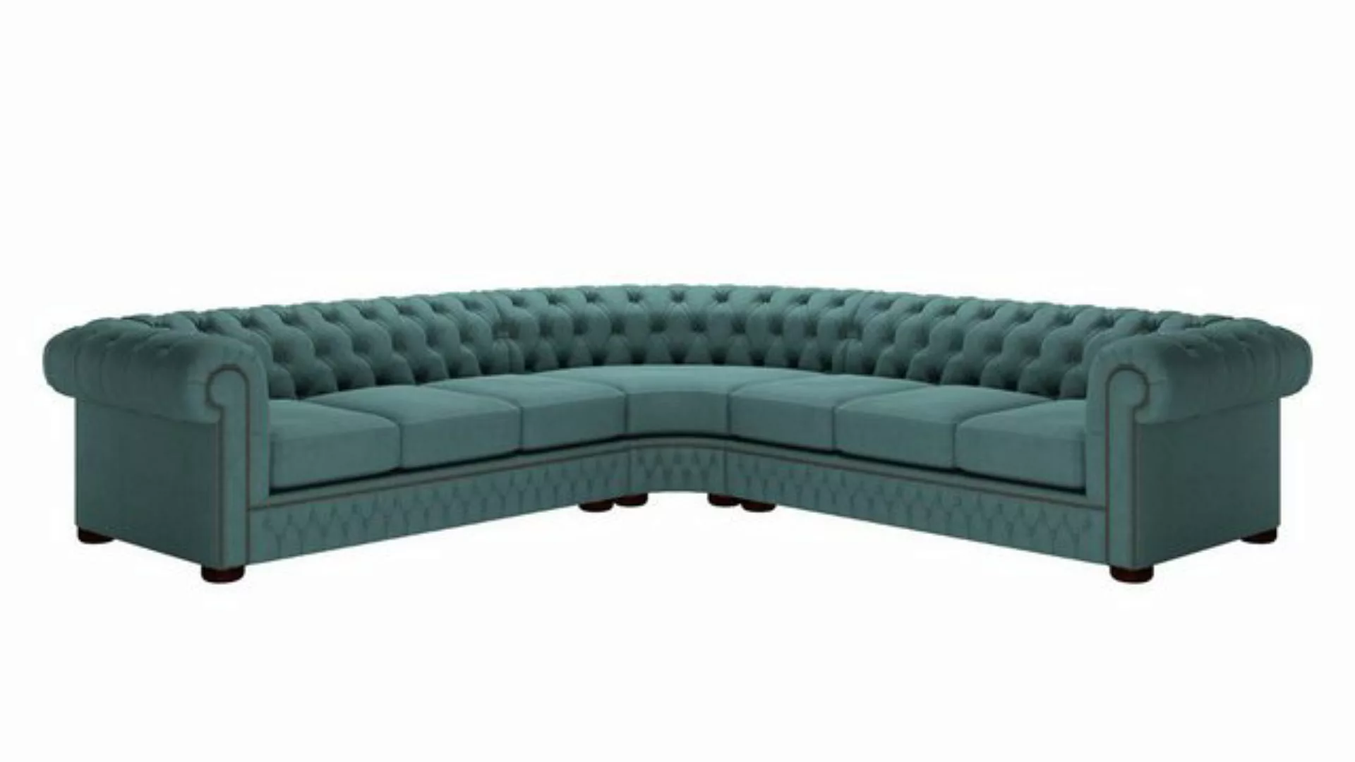 Xlmoebel Ecksofa Ledersofa in Blau mit Chesterfield-Design für die Eck-Couc günstig online kaufen