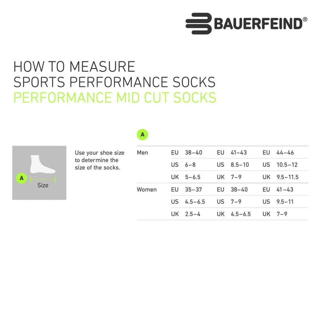 Bauerfeind Sportsocken "Run Performance Mid Cut Socks" günstig online kaufen