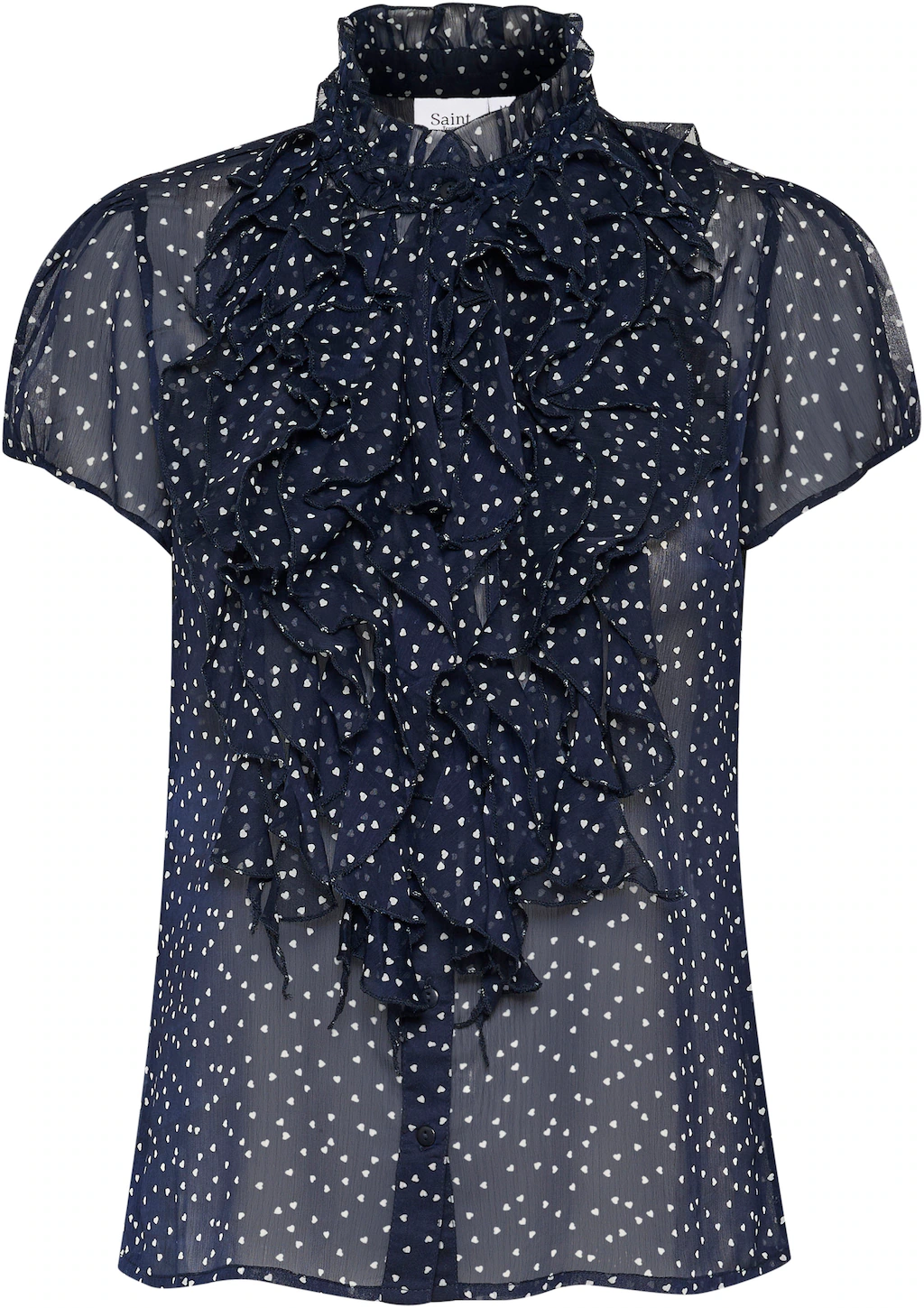 Saint Tropez Rüschenbluse "LiljaSZ Crinkle SS Shirt" günstig online kaufen